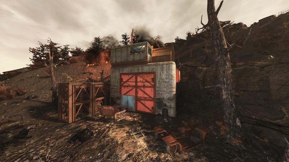 Fallout76 燃え盛る鉱山の画像