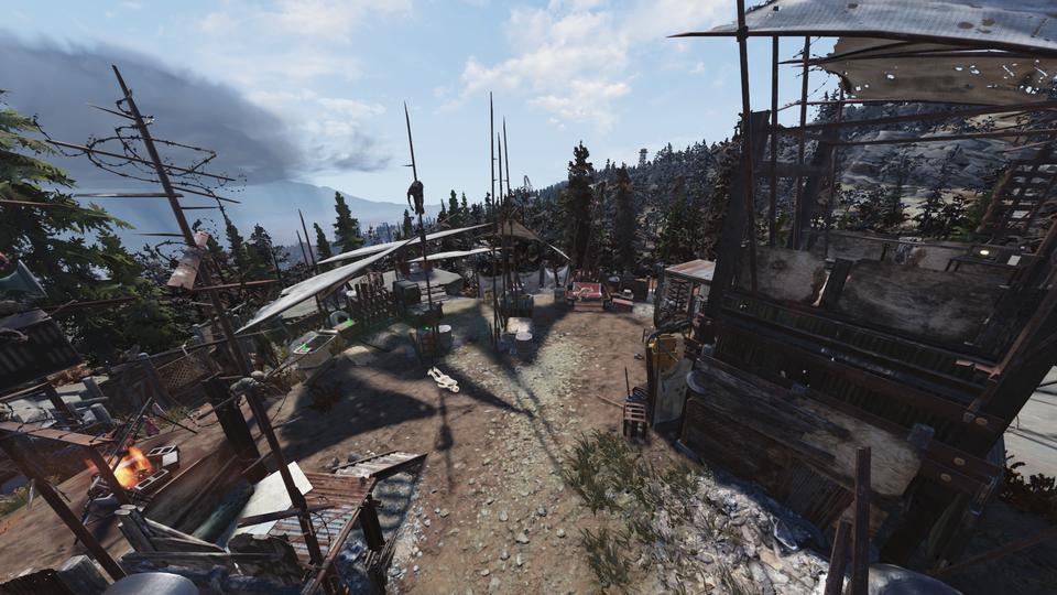 Fallout76 セネカギャングのキャンプの画像