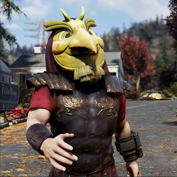 Fallout76 ファスナハトの緑のクレイジーな男マスクの画像
