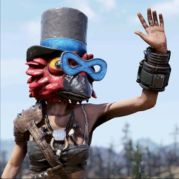 Fallout76 ファスナハトの赤いレイブンマスクの画像