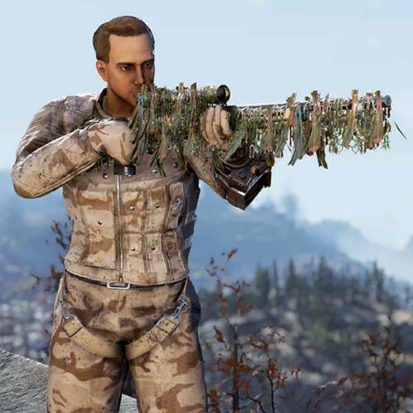 Fallout76 ギリー・ハンティングライフル塗装の画像