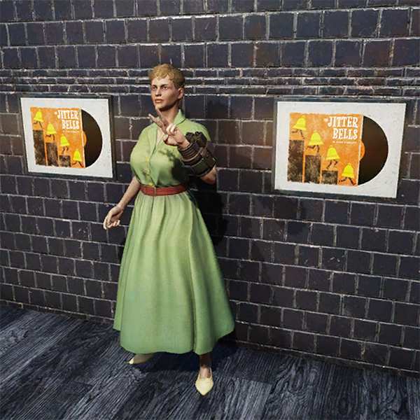 Fallout76 「ジッターベルズ」の額入りのレコードカバーの画像