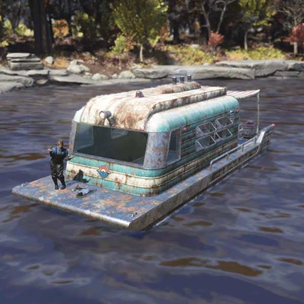 Fallout76 ハウスボートの画像