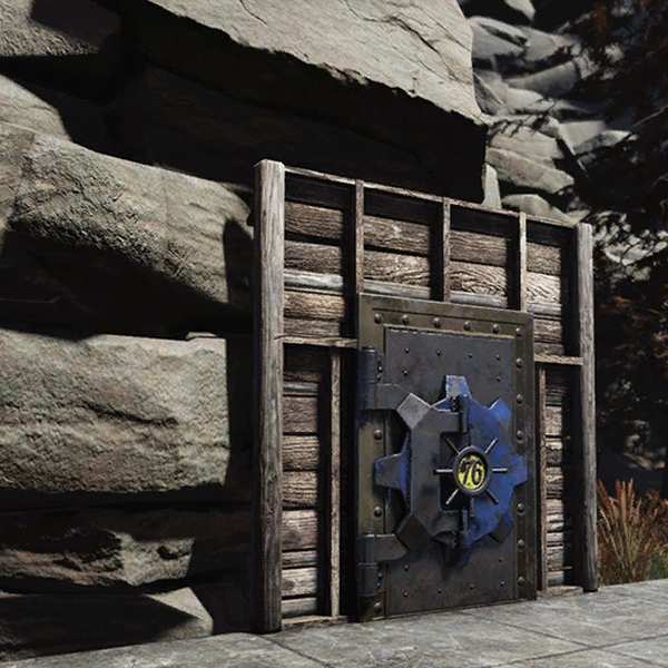 Fallout76 Vaultの重い扉の画像